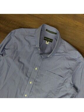 Vintage Eddie Bauer Mens Large Gingham Button Down Shirt